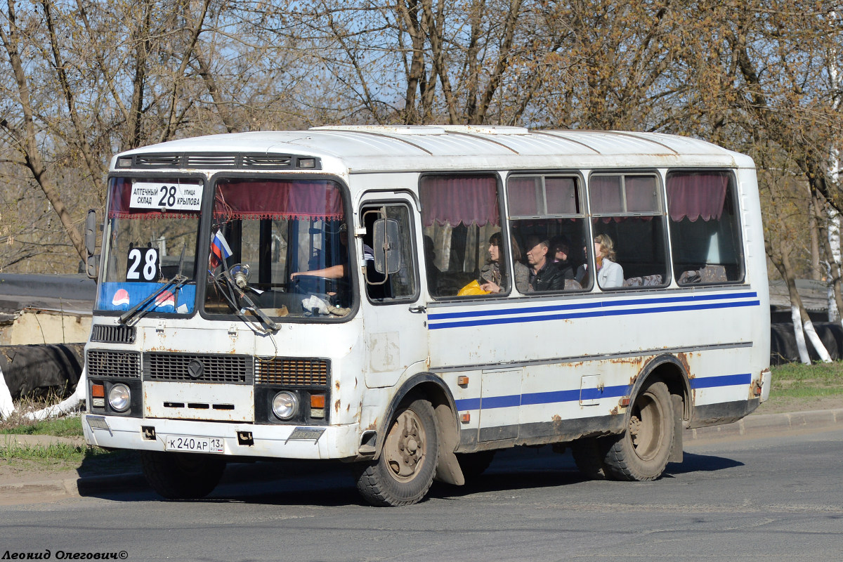 Мордовия, ПАЗ-32053 № К 240 АР 13