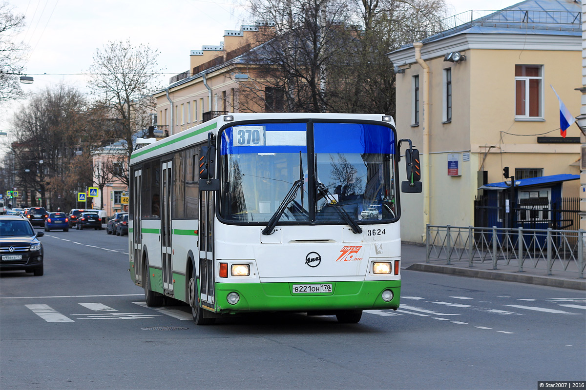 Санкт-Петербург, ЛиАЗ-5293.60 № 3624