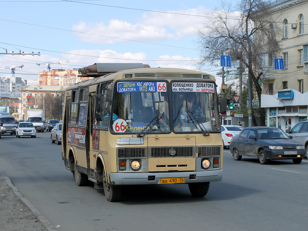 Челябинская область, ПАЗ-32054 № ВА 490 74