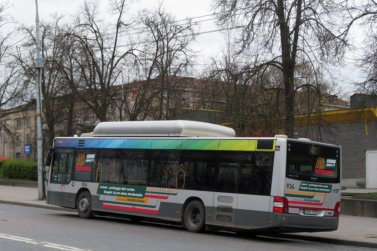 Литва, MAN A21 Lion's City NL273 CNG № 934