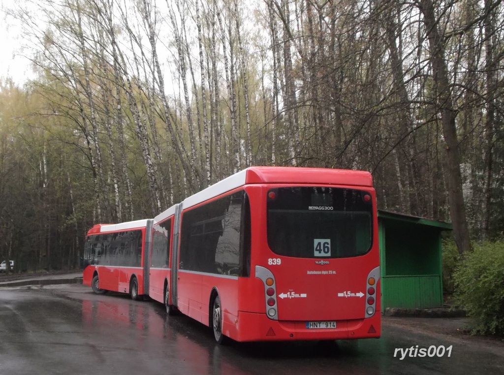 Литва, Van Hool New AGG300 № 839