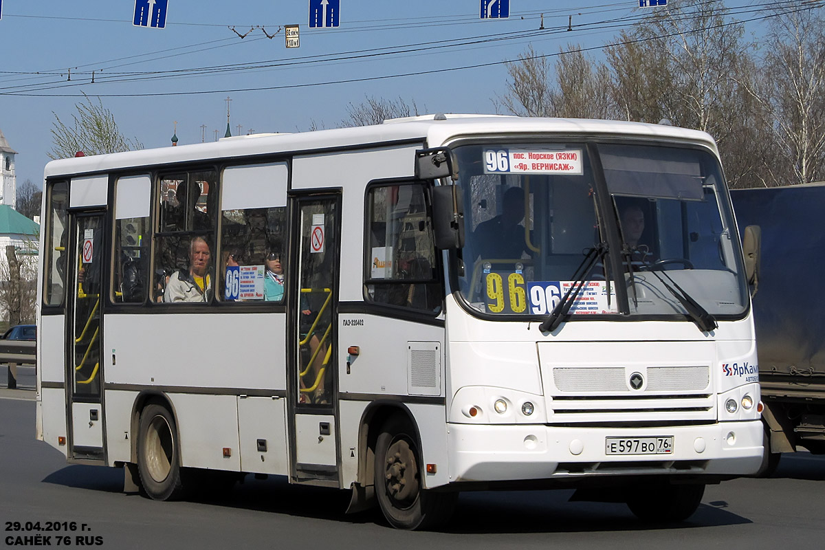 Ярославская область, ПАЗ-320402-05 № Е 597 ВО 76