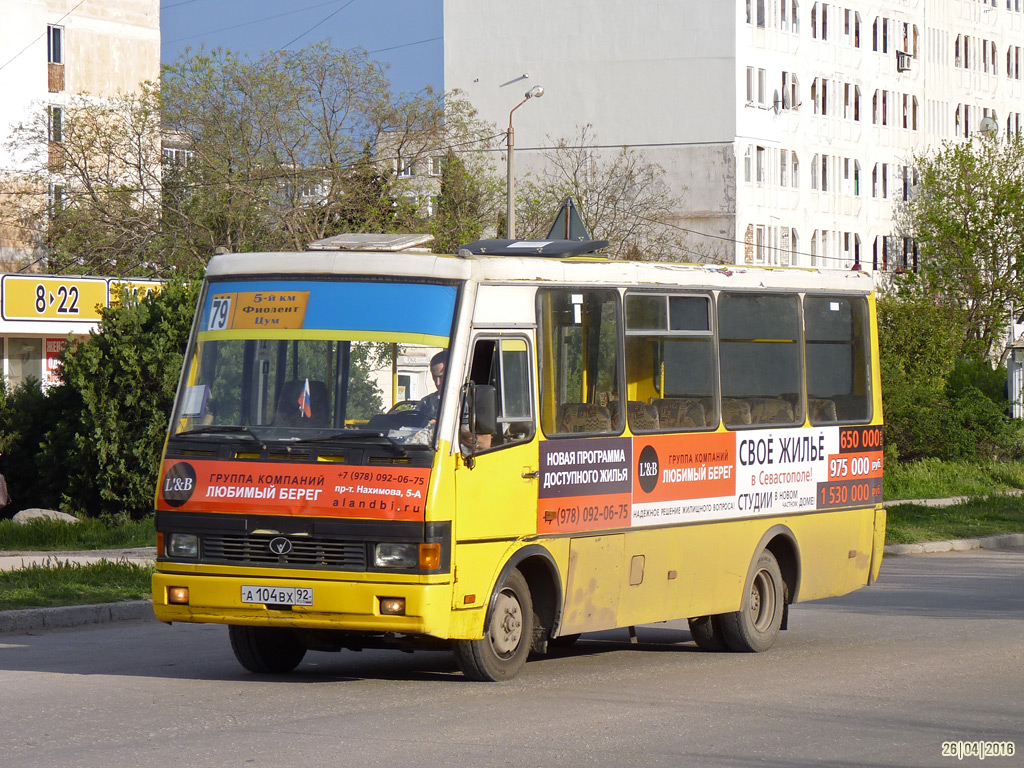 Sewastopol, BAZ-A079.04 "Etalon" Nr А 104 ВХ 92