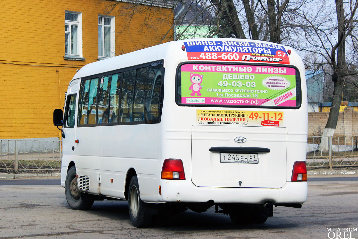 Орловская область, Hyundai County Kuzbass № Т 245 ЕН 57 — Фото — Автобусный  транспорт