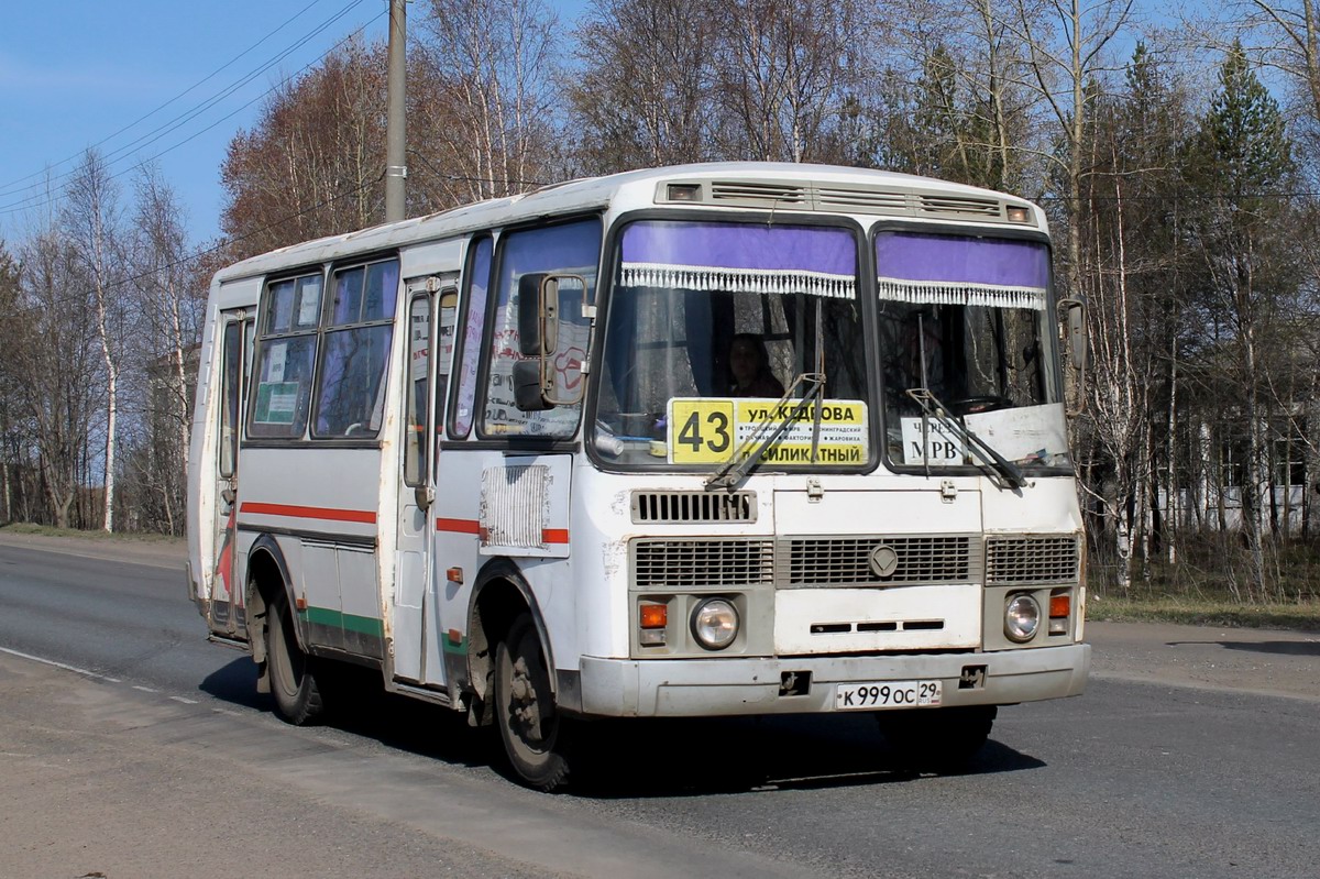 Архангельская область, ПАЗ-32054 № К 999 ОС 29