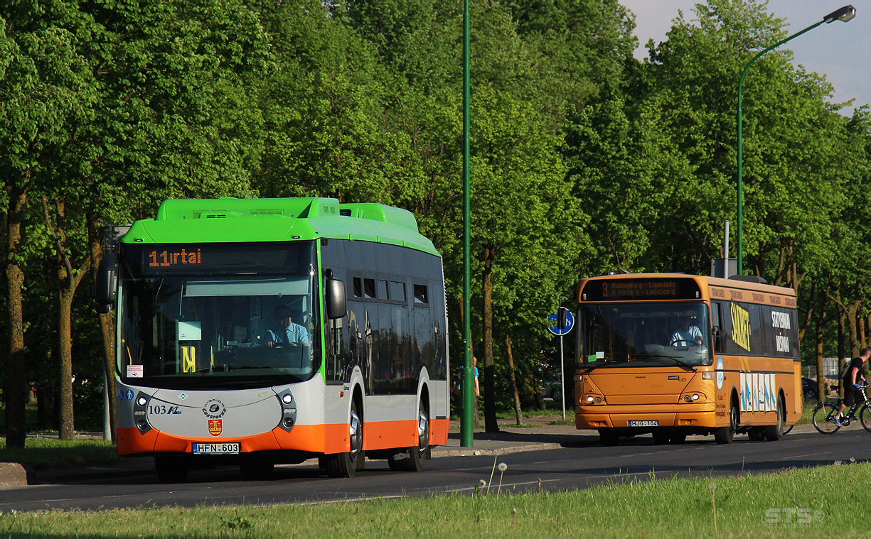Литва, Castrosua Tempus Hybrid 11.3 № 103; Литва, Vest V25LE № HJG 104