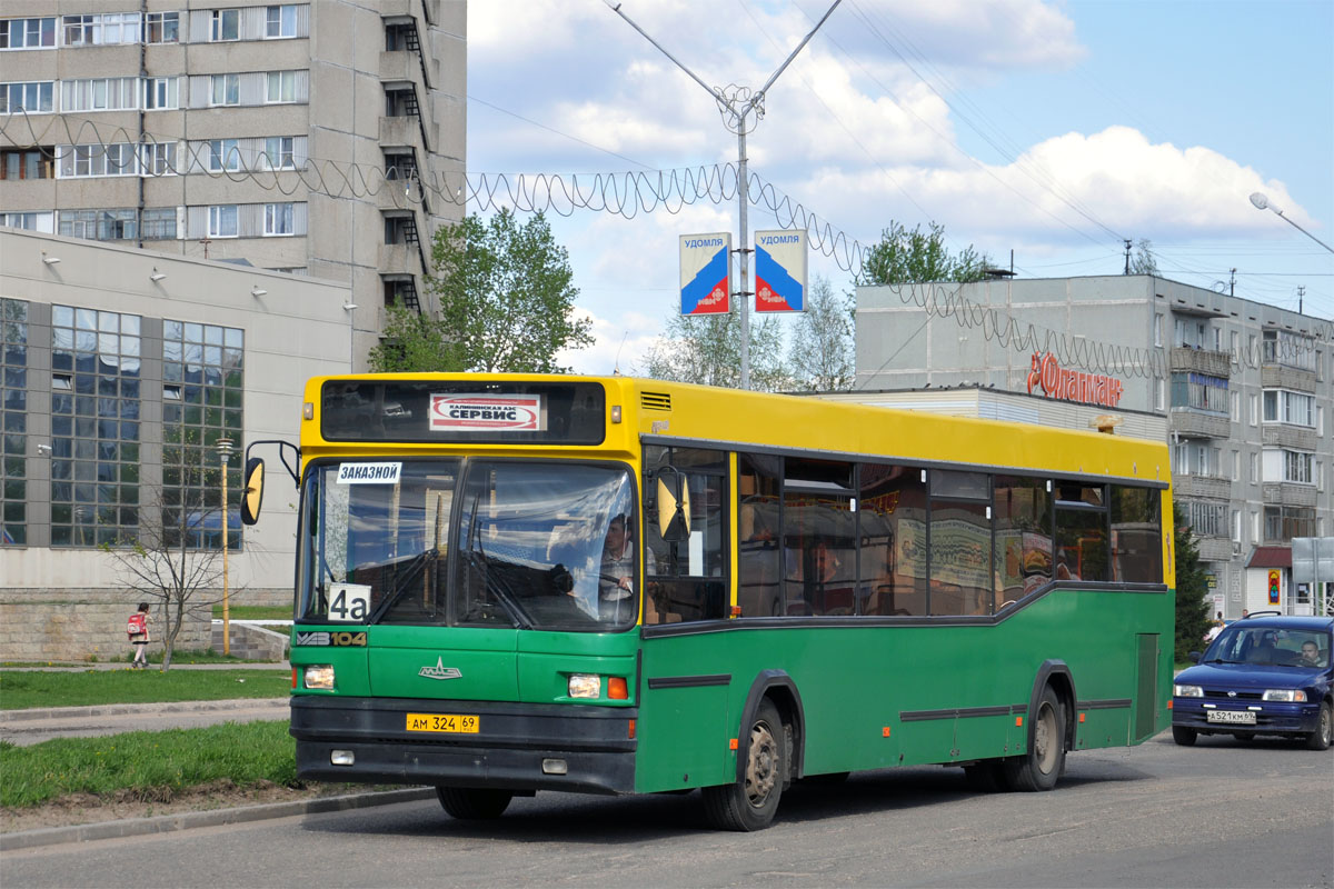 Тверская область, МАЗ-104.021 № АМ 324 69