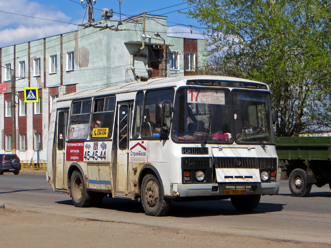 Кировская область, ПАЗ-32054-07 № АЕ 193 43