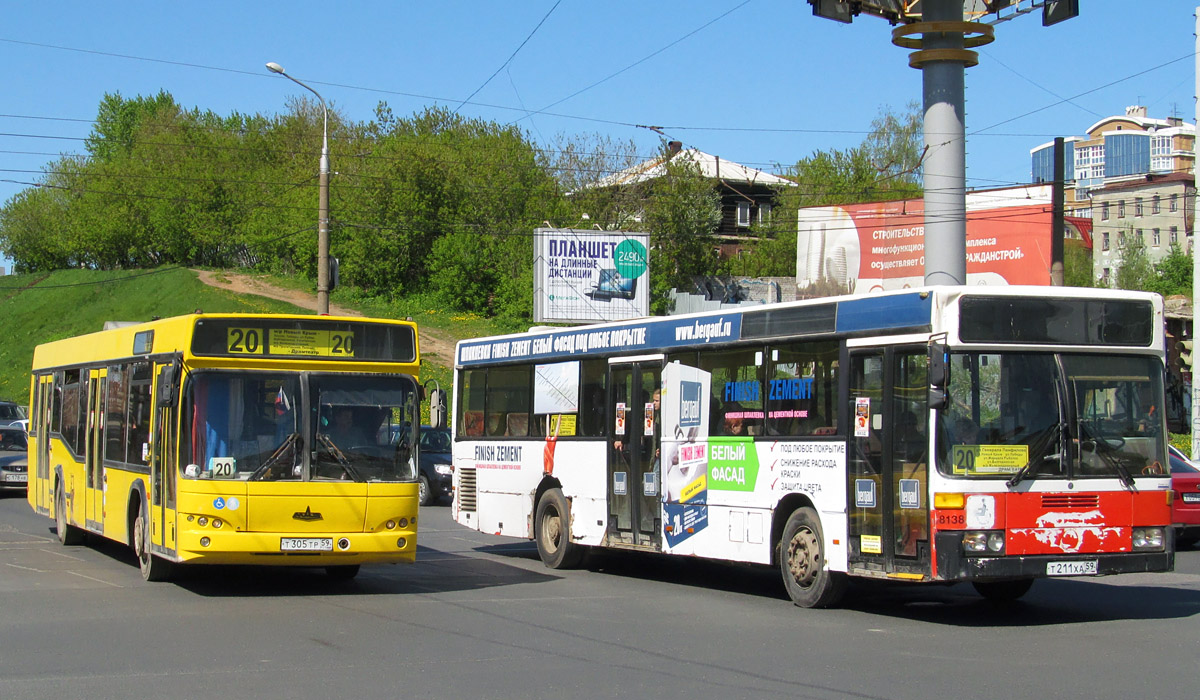 Perm region, MAZ-103.476 Nr. Т 305 ТР 59; Perm region, Mercedes-Benz O405N Nr. Т 211 ХА 59; Perm region — Miscellaneous photos