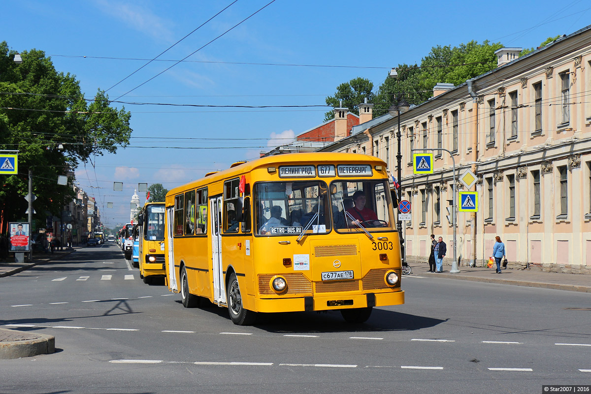 Saint Petersburg, LiAZ-677M # С 677 АЕ 178; Saint Petersburg — 2nd St. Petersburg parade of retro-transport, 22 May 2016