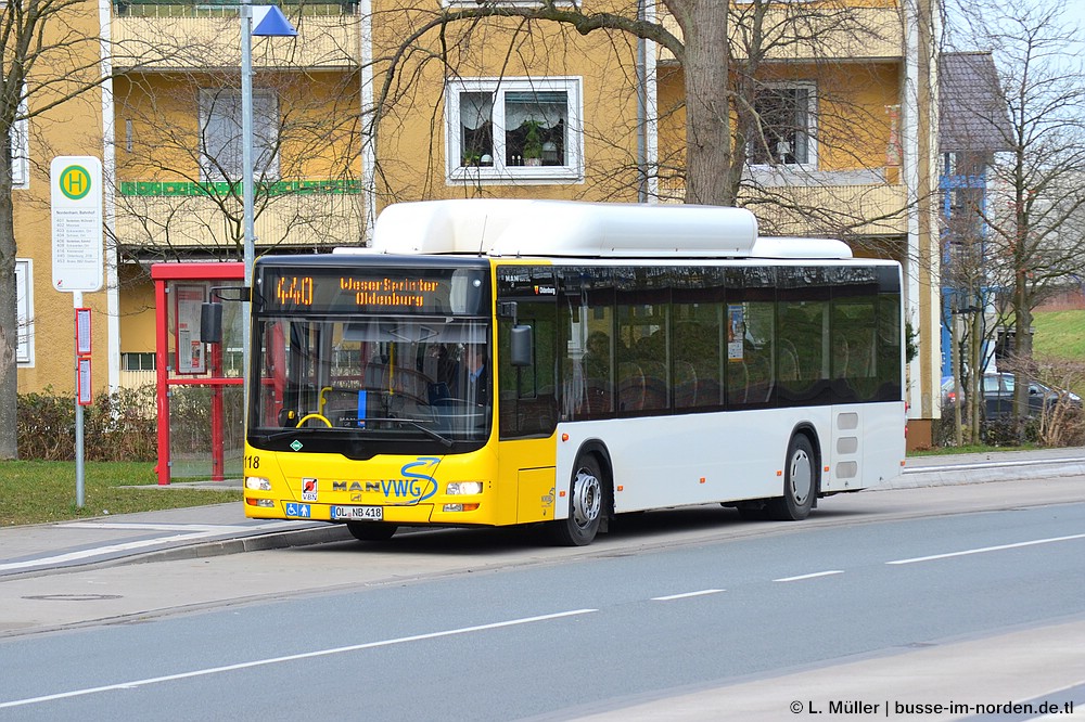 Нижняя Саксония, MAN A20 Lion's City Ü NÜ313 CNG № 118