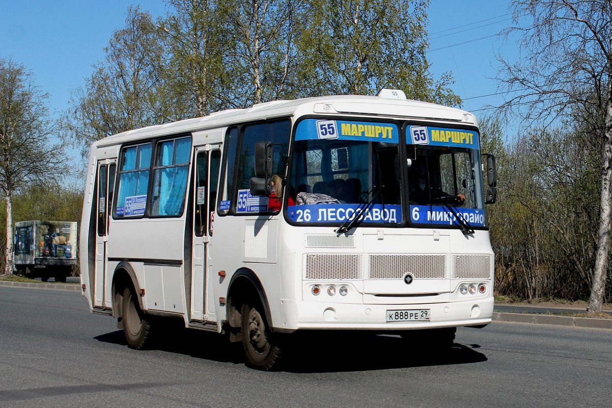 Архангельская область, ПАЗ-32054 № К 888 РЕ 29