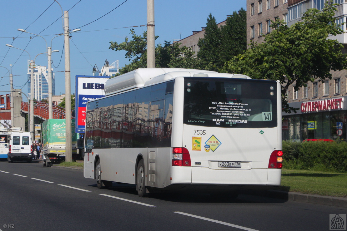 Санкт-Петербург, MAN A21 Lion's City NL313 CNG № 7535