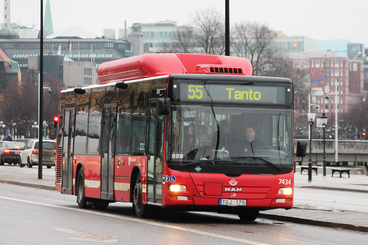 Швеция, MAN A21 Lion's City NL243 CNG № 7434