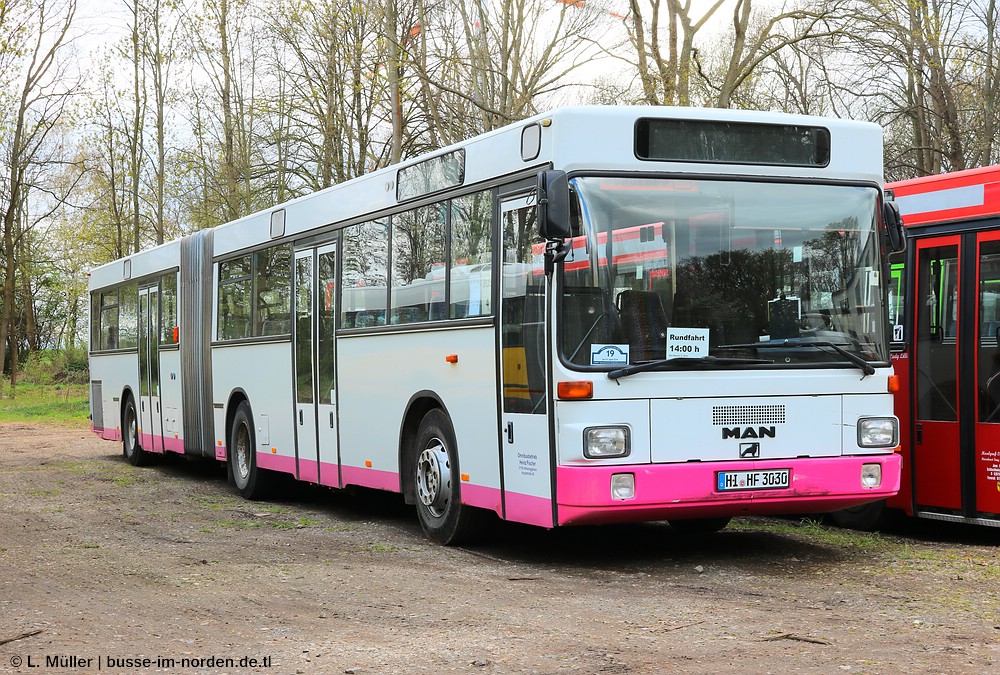 Нижняя Саксония, MAN 793 SG322 № HI-HF 3030; Нижняя Саксония — Bustreffen Wehmingen Hannoversches Straßenbahnmuseum 17.04.2016