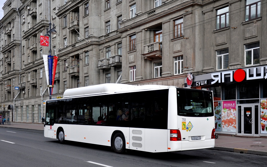 Санкт-Петербург, MAN A21 Lion's City NL313 CNG № 7511