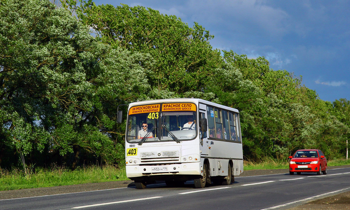 Санкт-Петербург, ПАЗ-320402-05 № 9091