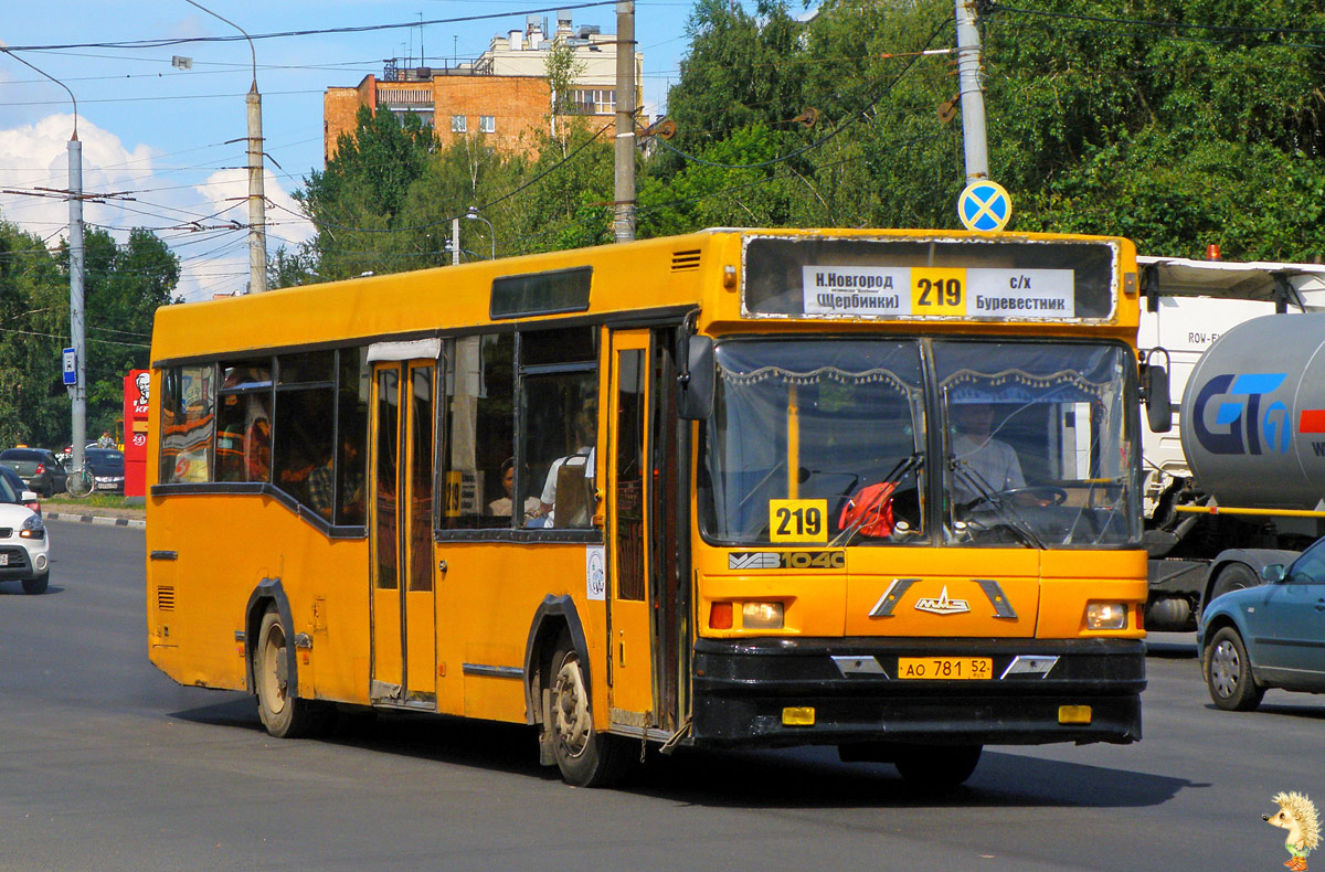 Нижегородская область, МАЗ-104.С21 № АО 781 52