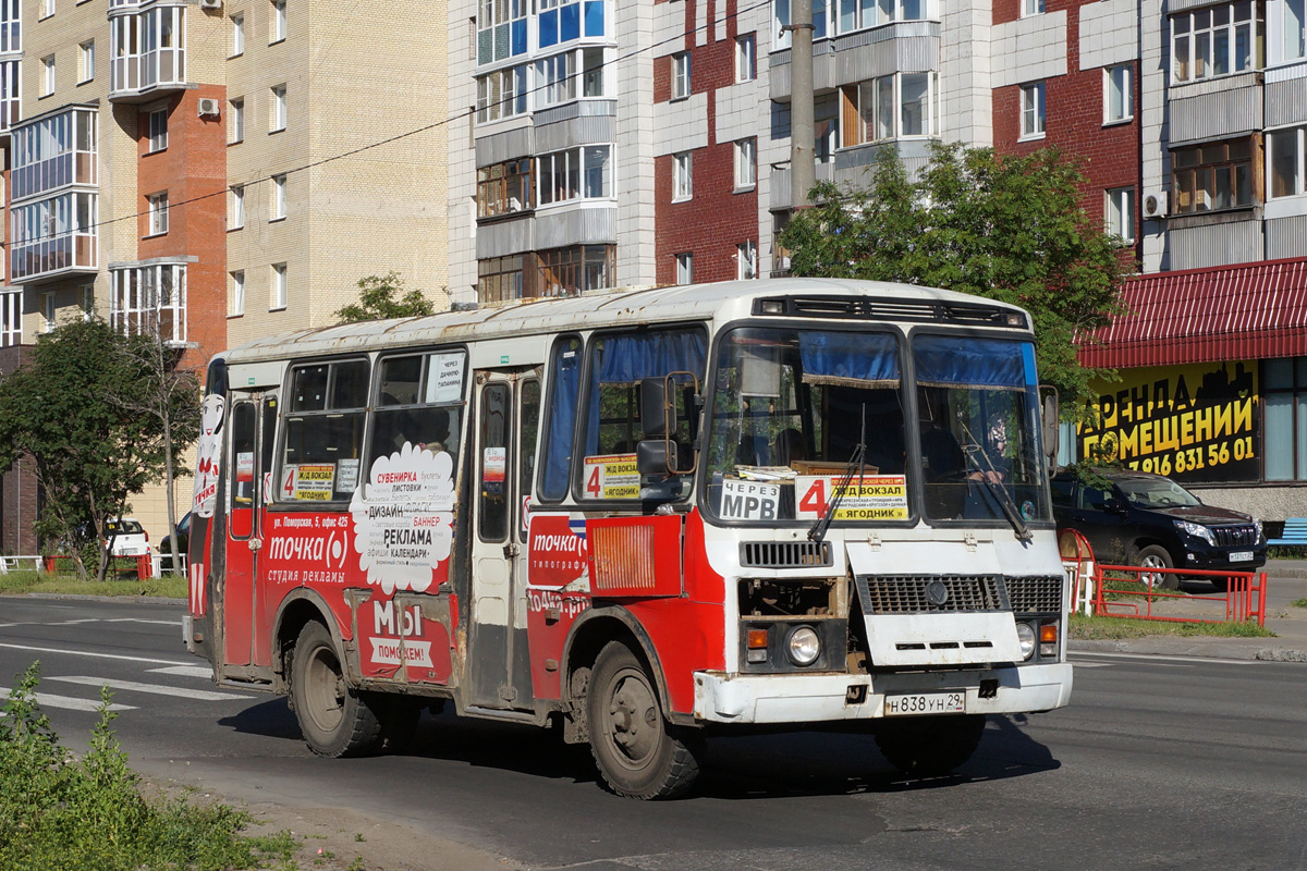 Архангельская область, ПАЗ-32054 № Н 838 УН 29