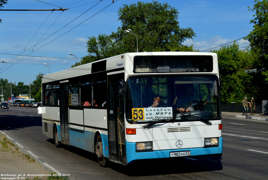 Владимирская область, Mercedes-Benz O405 № Т 982 НХ 33