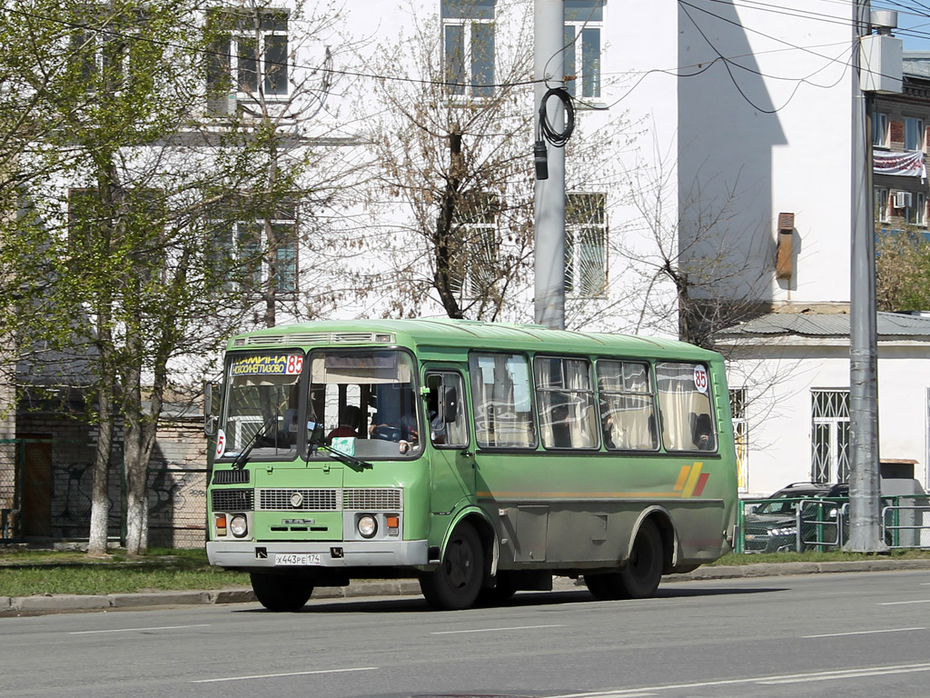 Челябинская область, ПАЗ-32053 № Х 443 РЕ 174