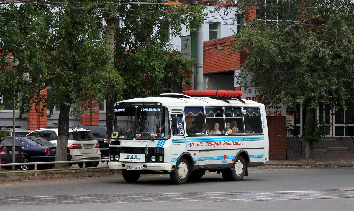 Томская область, ПАЗ-32054 № К 026 НЕ 70