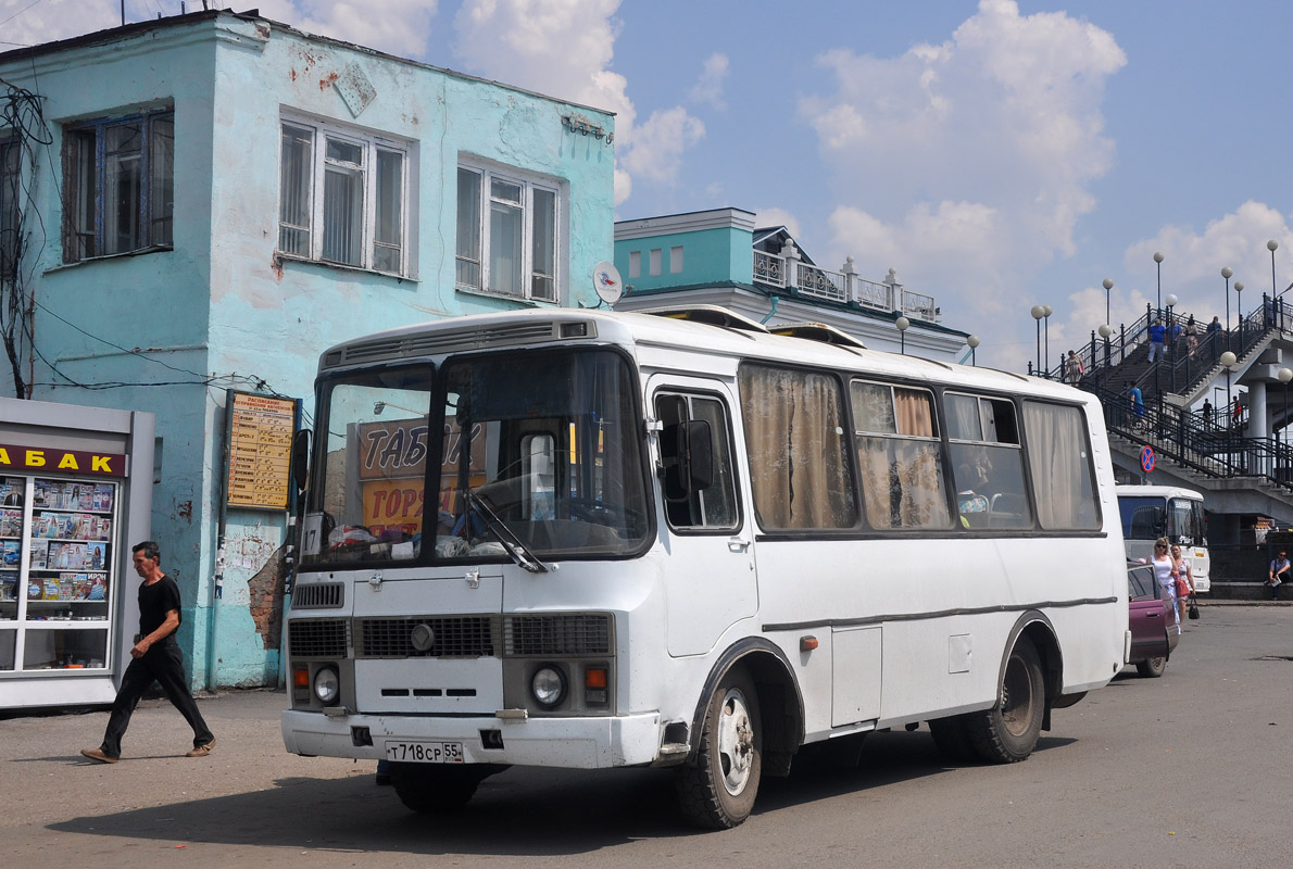 Омская область, ПАЗ-32054 № Т 718 СР 55