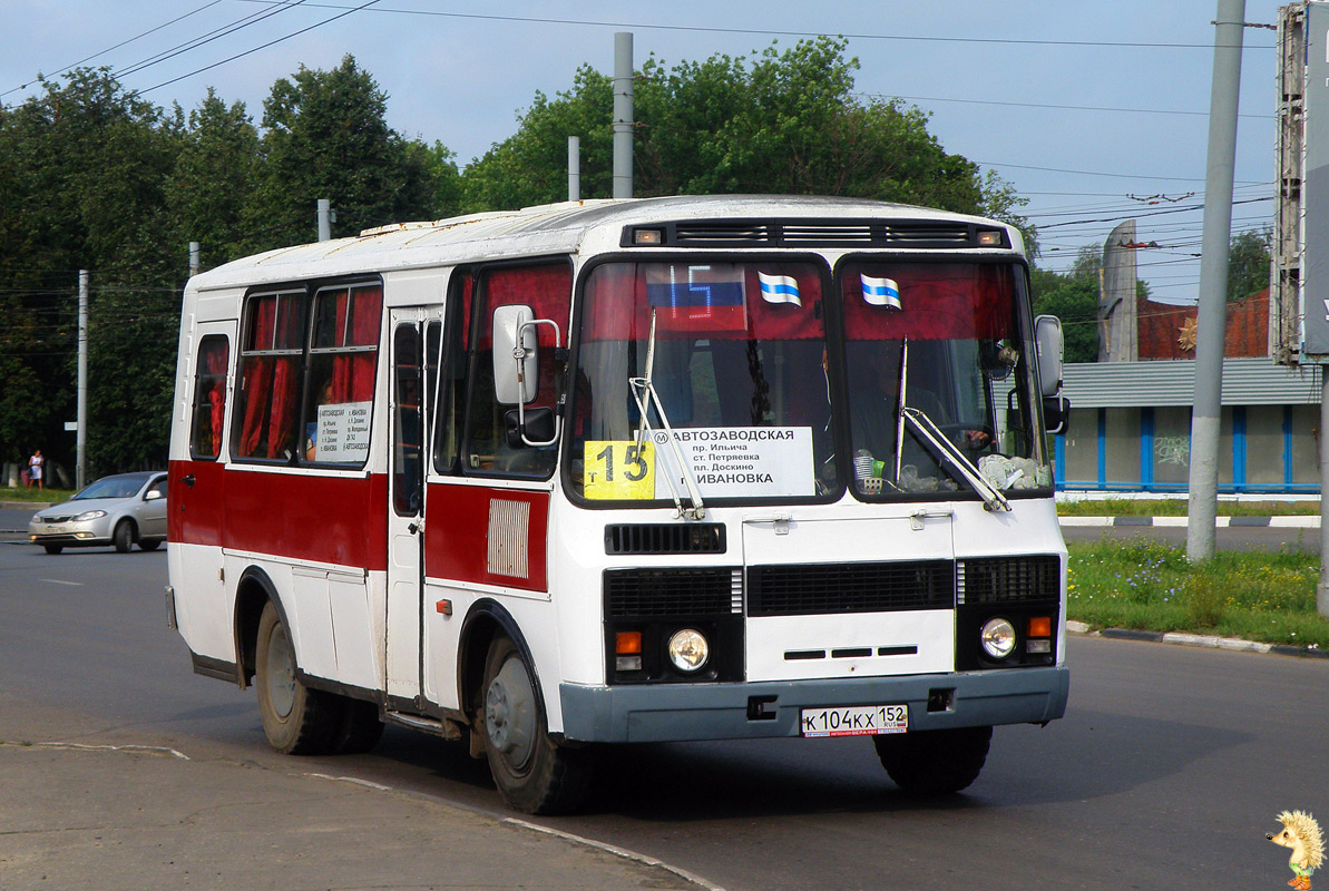 Нижегородская область, ПАЗ-3205-110 № К 104 КХ 152