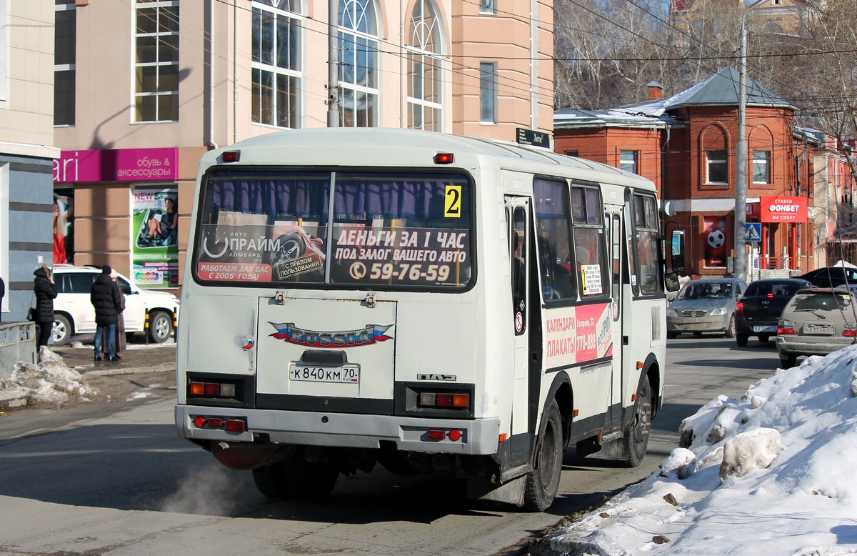 Томская область, ПАЗ-32054 № К 840 КМ 70