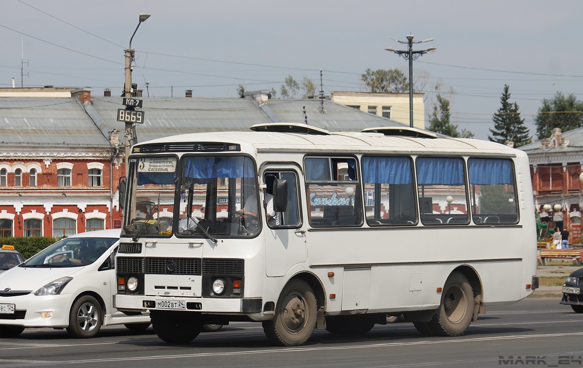 Красноярский край, ПАЗ-32054 № М 002 ВТ 24