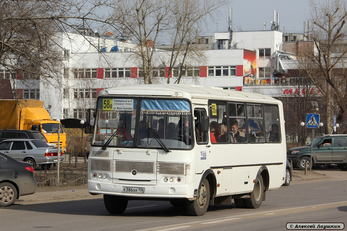 Воронежская область, ПАЗ-32054 № Е 386 АК 136