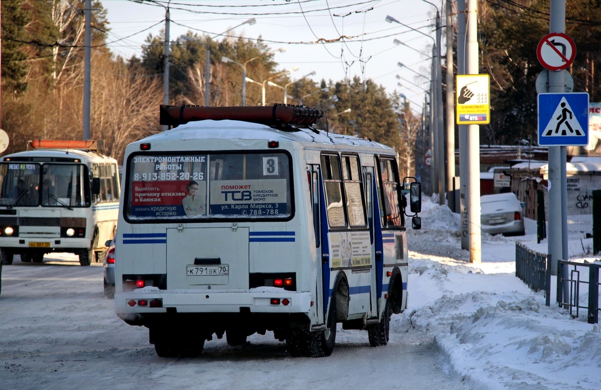 Томская область, ПАЗ-32054 № К 791 ВК 70