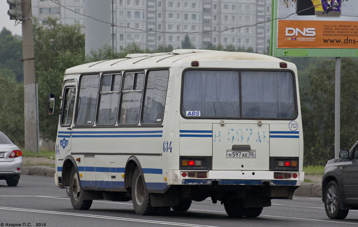 Омская область, ПАЗ-32053 № 634