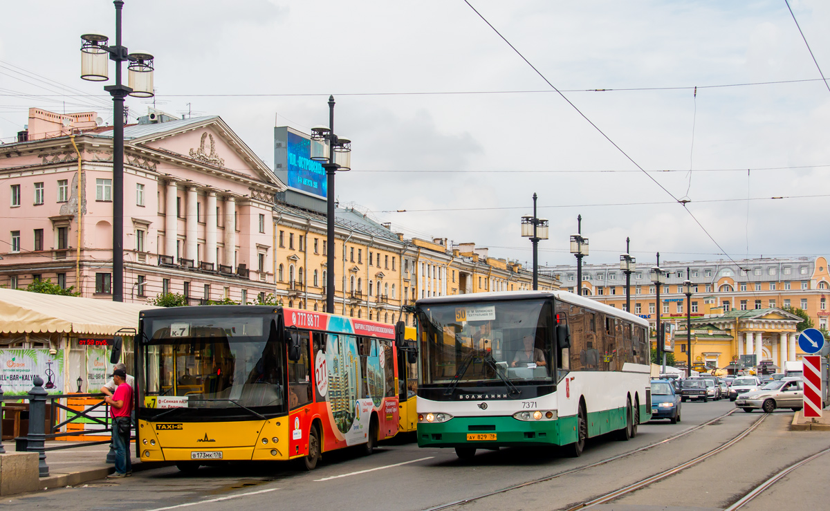 Sankt Petersburg, MAZ-206.068 Nr. В 173 МК 178; Sankt Petersburg, Volgabus-6270.00 Nr. 7371