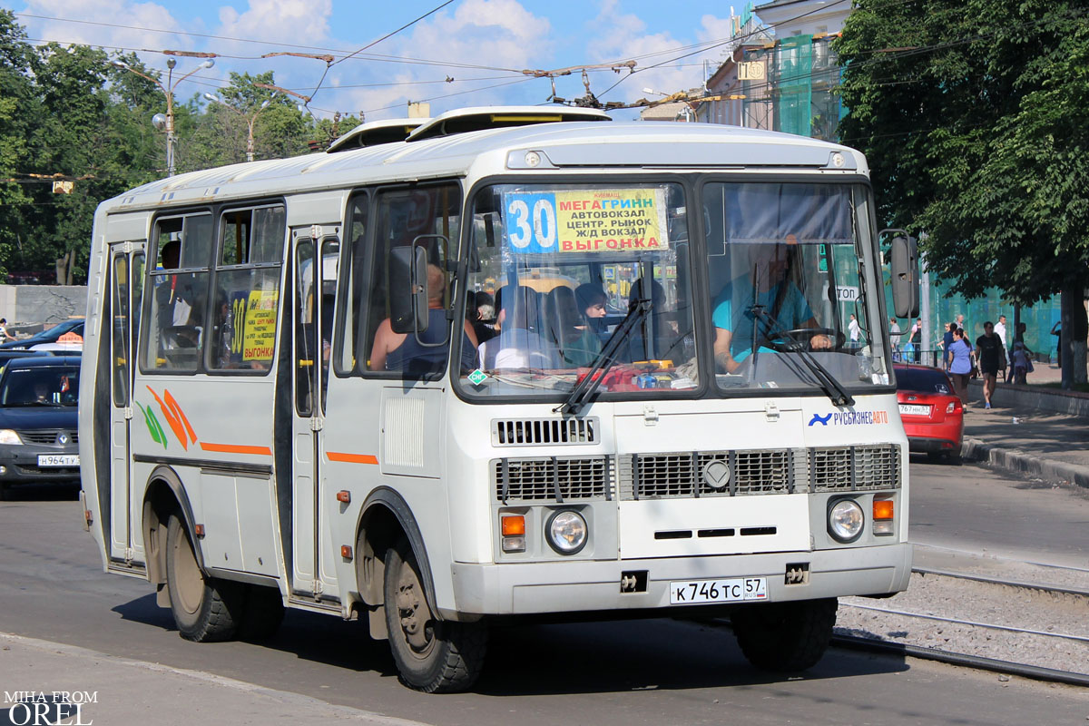 Орловская область, ПАЗ-32054 № К 746 ТС 57