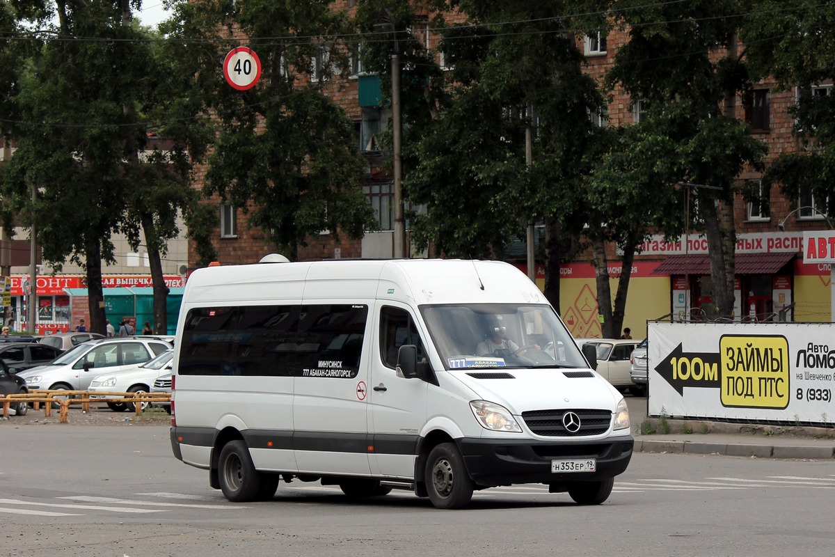 Хакасия, 906.655 (Mercedes-Benz Sprinter 515CDI) № Н 353 ЕР 19 — Фото —  Автобусный транспорт