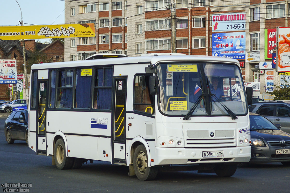 Вологодская область, ПАЗ-320412-05 № Е 886 РР 35