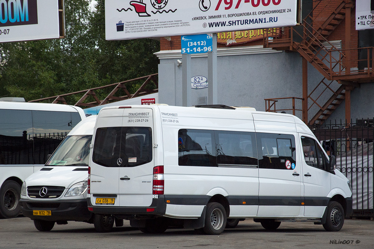 Удмуртия, Луидор-22360C (MB Sprinter) № СА 036 18