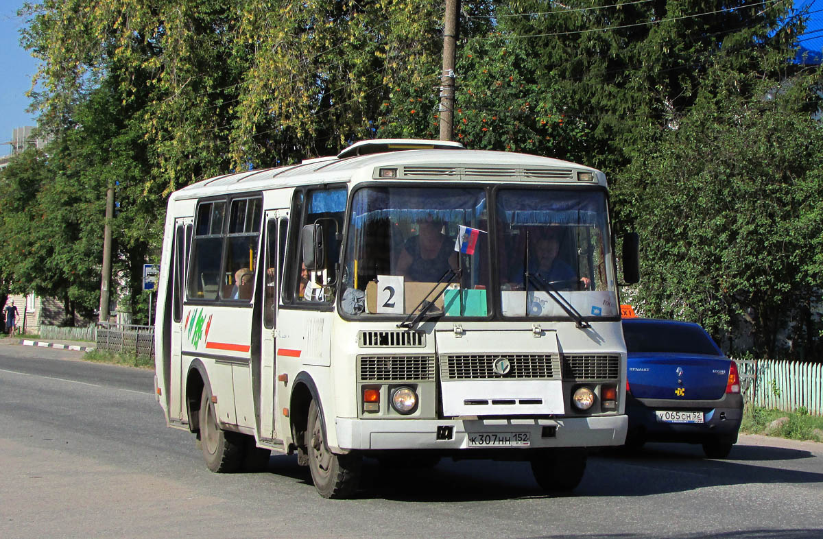 Нижегородская область, ПАЗ-32054 № К 307 НН 152