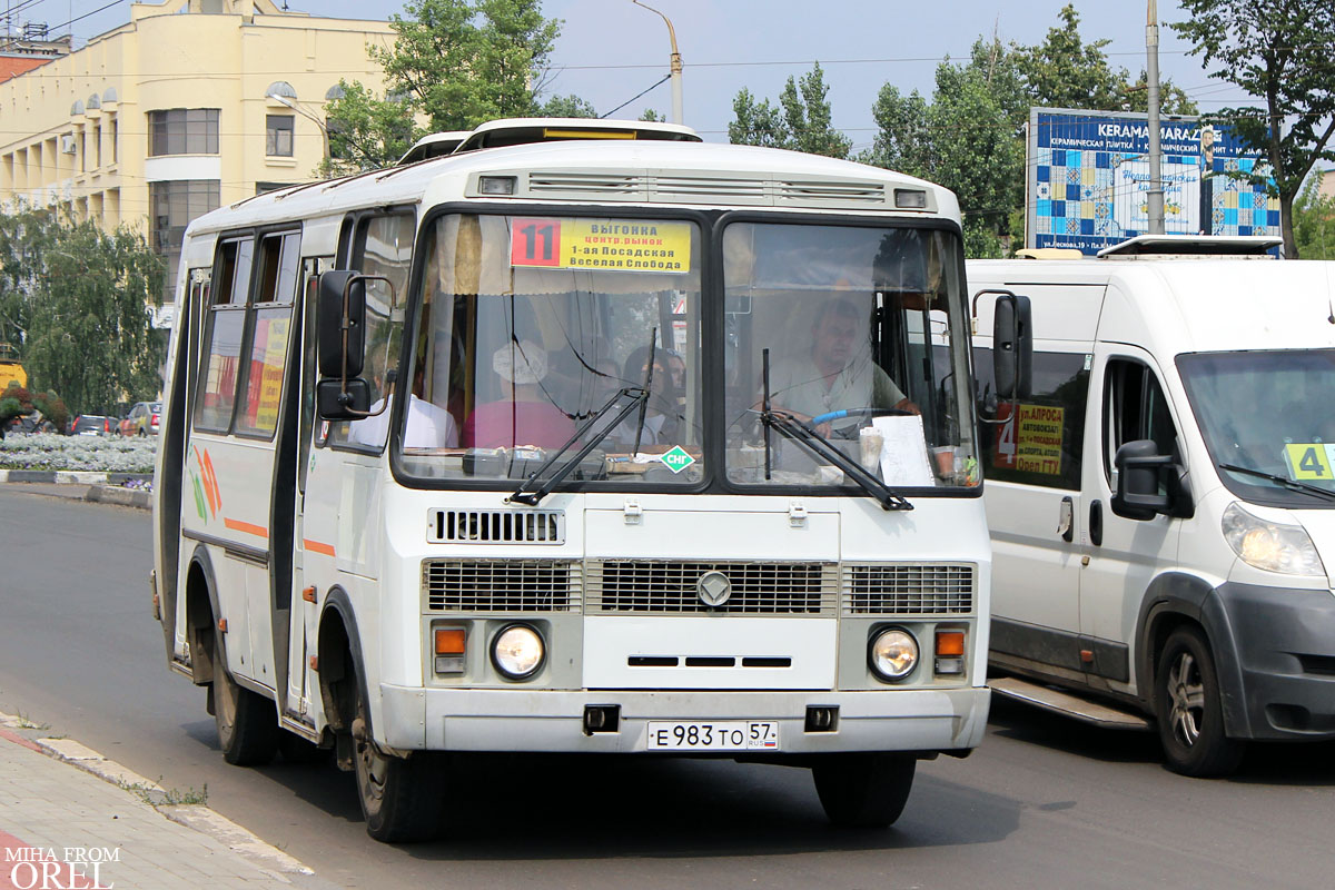 Орловская область, ПАЗ-32054 № Е 983 ТО 57