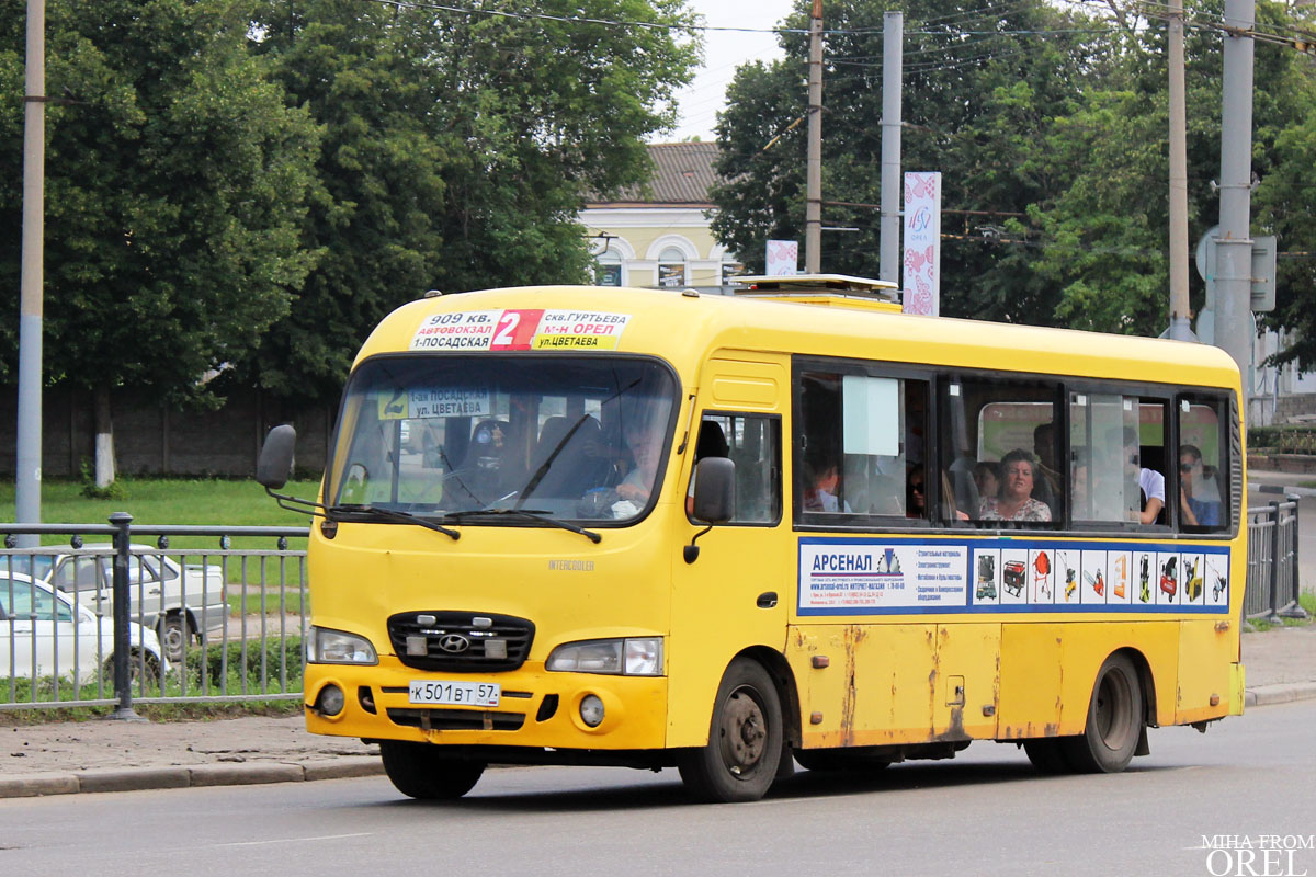 Орловская область, Hyundai County LWB C11 (ТагАЗ) № К 501 ВТ 57