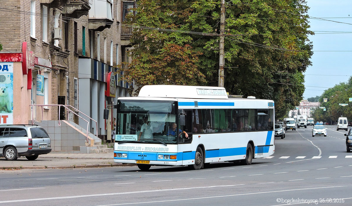 Днепропетровская область, MAN A20 NÜ233 CNG № AE 9815 AA