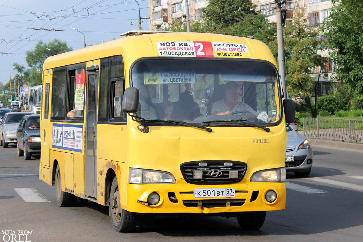 Орловская область, Hyundai County LWB C11 (ТагАЗ) № К 501 ВТ 57