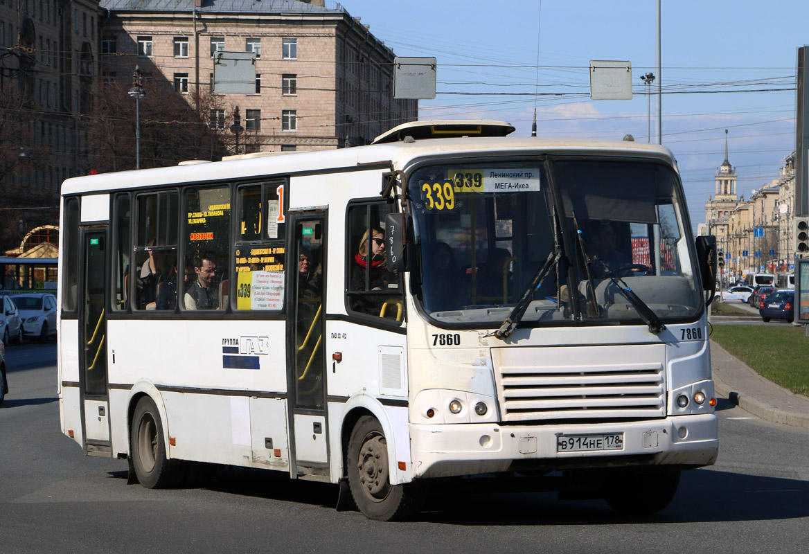 Санкт-Петербург, ПАЗ-320412-05 № 7860