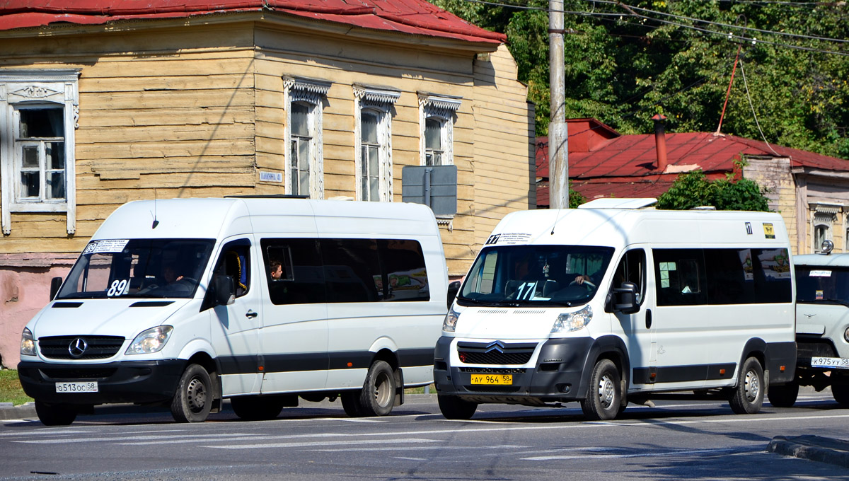 Пензенская область, Луидор-22360C (MB Sprinter) № О 513 ОС 58; Пензенская область, Нижегородец-2227W (Citroёn Jumper) № АУ 964 58