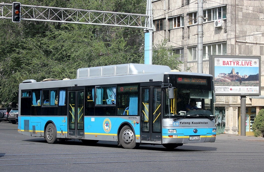 Almaty, Yutong ZK6118HGA č. 839