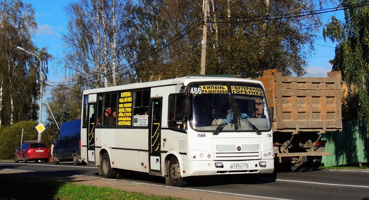 Санкт-Петербург, ПАЗ-320412-05 № 7566