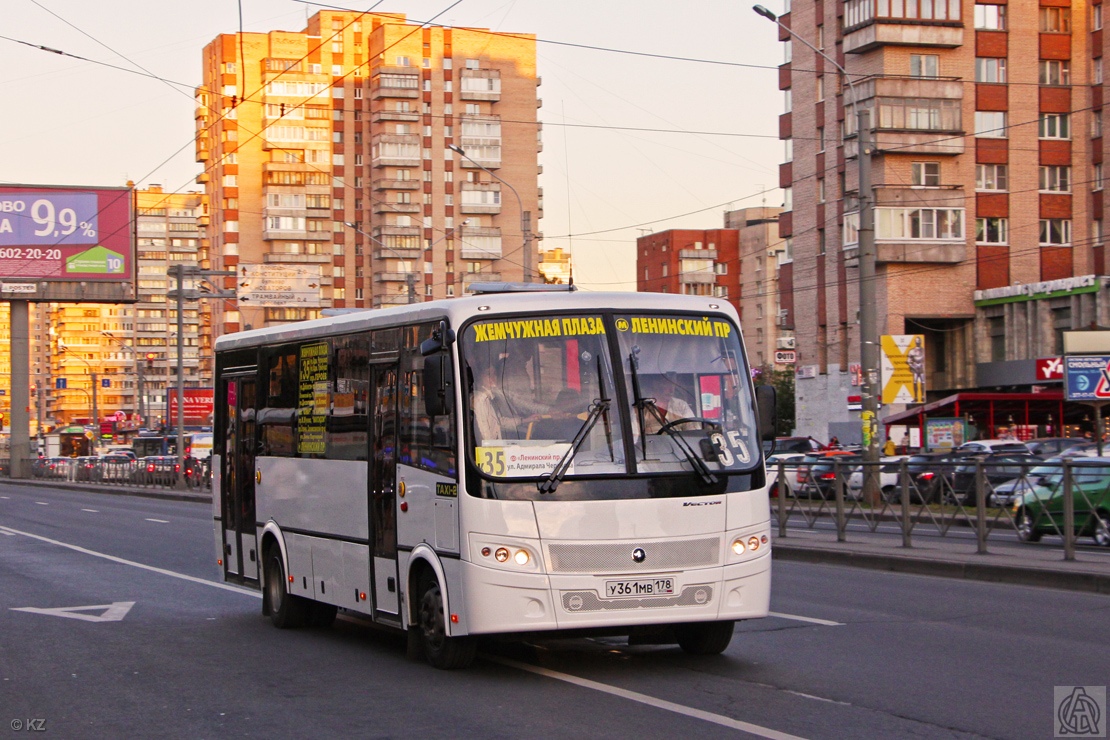 Санкт-Пецярбург, ПАЗ-320414-05 "Вектор" (1-2) № У 361 МВ 178