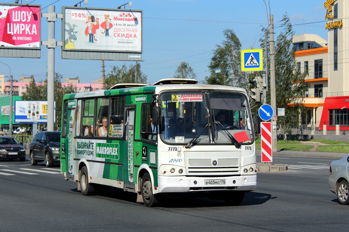 Санкт-Петербург, ПАЗ-320412-05 № 7773