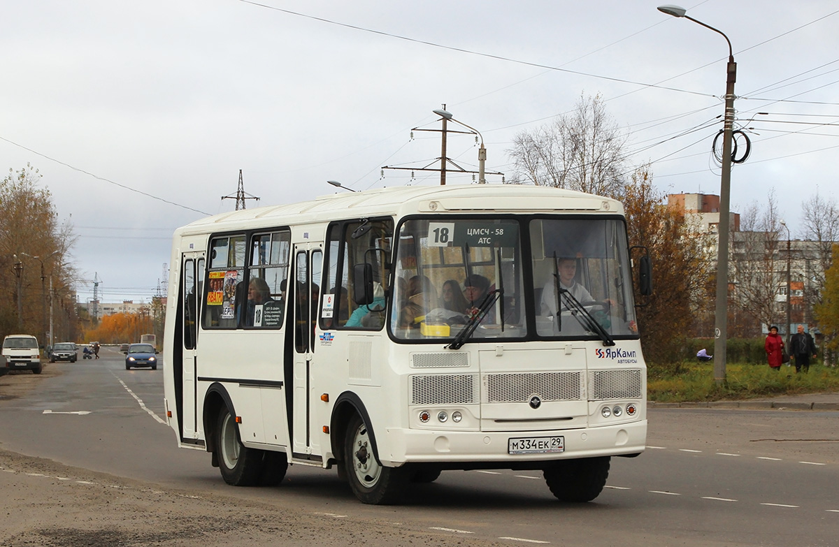 Архангельская область, ПАЗ-32054 № М 334 ЕК 29 — Фото — Автобусный транспорт